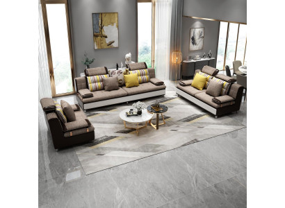Látka textil pohovka gauč obývací souprava sedací souprava 3+2+1 set designové pohovky nové
