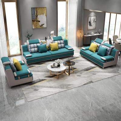 Látka textil pohovka gauč obývací souprava sedací souprava 3+2+1 set designové pohovky nové