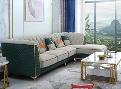 Design rohová sedací souprava LForm Kožená pohovka Pohovka Obývací souprava Souprava Design Moderní Pohovky