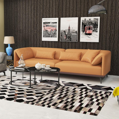 Sedací souprava 3+2+1 Kožená pohovka Pohovka Obývací souprava Design Moderní pohovka