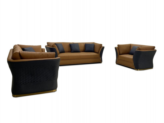 Sofa třímístná sedací souprava, čalouněná designový sedák, sedací soupravy, dekorace pokoje, nábytek moderní