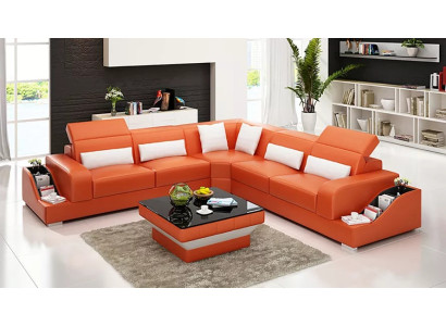 Eckgarnitur Sofa Ledersofa Ecksofa Polster Polster Couch Garnitur Wohnlandschaft