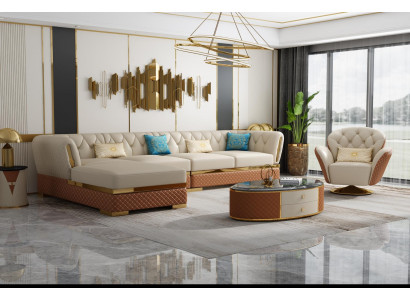 Sofa set Corner leather sofa upholstery upholstered couch living landscape