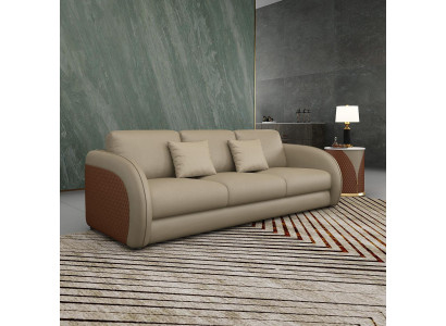 Dreisečlová pohovka potah designová sedací souprava Moderní třísedadlová sedací souprava Nábytek do obývacího pokoje Beige