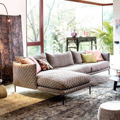 Ecksofa L-Form Pohovka Obývací souprava Garnitura Design Moderní Pohovka Látka Textil Nový
