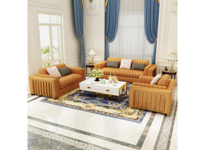 Luxusní kožená pohovka sedací souprava design moderní pohovky pohovka 3+2+1 nový