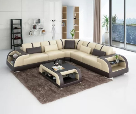 Design pohovka nábytek rohová pohovka rohová pohovka obývací pokoj kožený povrch pohovka