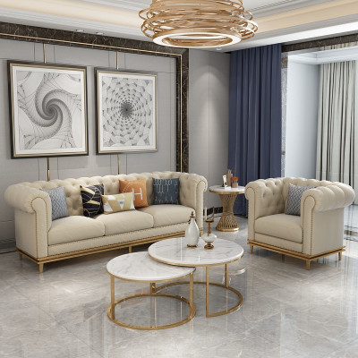 Sofa sada sedacích souprav 3+1 místná sada designových polstrových pohovek Moderní sedací souprava