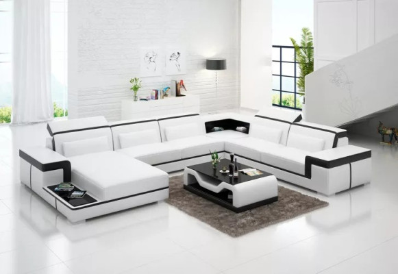 Eckgarnitur Ecksofa Polster Eckcouch Deko Moderne Wohnzimmer Sofa Couch