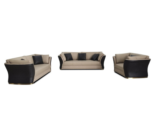 Sedací souprava 3 1 křesla Set Design Sofa Polstr Couchen Moderní pohovka