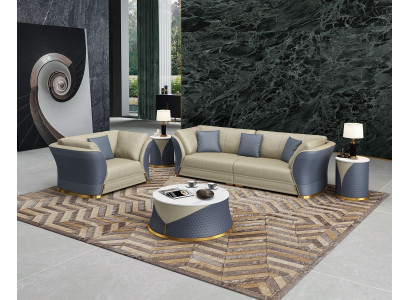 Sofa set 3+1 sedačky pohovky Potahová souprava Nábytek Sedací Garnitura Kožená Kancelář Nová