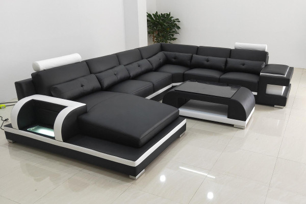 Ecksofa couch sofa led wohnlandschaft polster garnitur usb beleuchtet garnitur