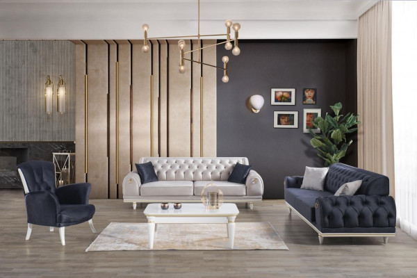 Křeslo 1-místné s textilním potahem luxusního designu pro obývací pokoj