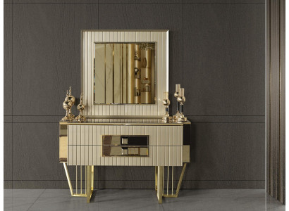 Luxus Sideboard Kommode Spiegel 2tlg Kommoden Schlafzimmer Design Möbel - Luxus šatní skříň komoda zrcadlo 2 díly komody ložnice design nábytek