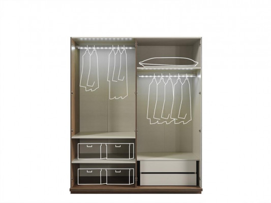 Šatní skříň Skříň Luxus Dřevo Skříně Design Nábytek Ložnice Bílý