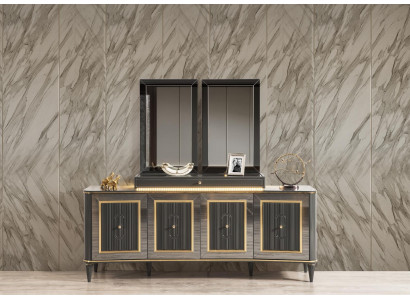 Regál Obývacího pokoje Design Nová Luxusní Konzolová skříň Sideboard Dřevo