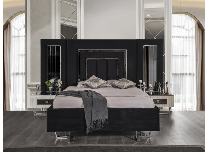 Ložnice postel 2x noční stolky Luxus postel Kompletní sada designových nábytků 3 kusy.