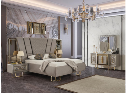 Vily Ložnice Nábytek Postel Manželská postel 2x Noční stolky Komoda Zrcadlo 5 kusů