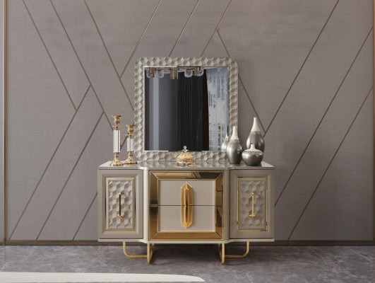 Vily Ložnice Nábytek Postel Manželská postel 2x Noční stolky Komoda Zrcadlo 5 kusů