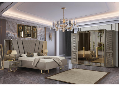 Ložnice 2 noční stolky + postel + šatní skříň 3 kusy. Kompletní sada nábytku