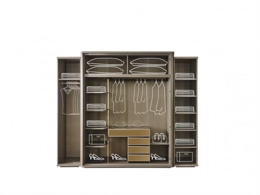 Ložnice 2 noční stolky + postel + šatní skříň 3 kusy. Kompletní sada nábytku