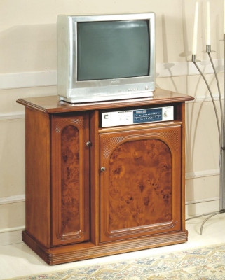 Hnědá televizní skříň Luxus Sideboard Komoda Obývací pokoj Nábytek Skříně Regály Dřevo