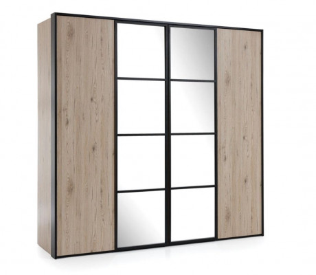 Šatní skříň hnědého dřeva návrh nábytku elegantní moderní ložnice nový šatník.