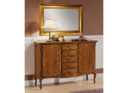 Luxus komoda zrcadlová skupina dřevo konzole sideboard šuplíky komody konzoly