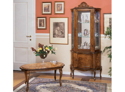 Vitrína Skříň Design Italský Nábytek Luxusní Barokní Dřevo