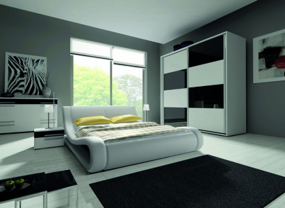 Design ložnice kompletní sestavy skříň postel komoda noční stolek moderní