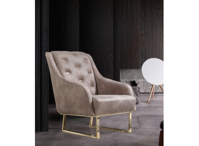 Křeslo textilie obývací pokoj luxusní design nábytek židle moderní Chesterfield.