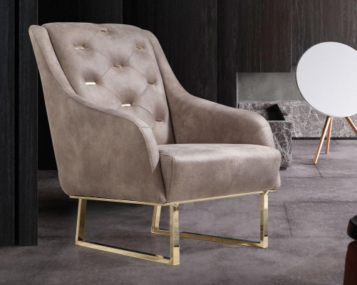 Křeslo textilie obývací pokoj luxusní design nábytek židle moderní Chesterfield.