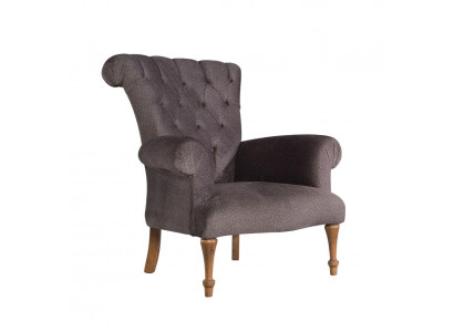 Chesterfield Pohovka Relaxační Tkanina Lounge Luxusní Polstrovaný Křeslo Design Hnědá