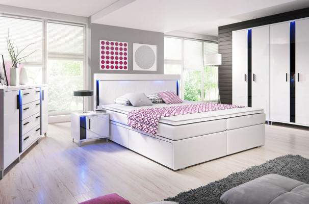 Design ložnice sestavy Kompletní skříň postel Komoda noční stolek