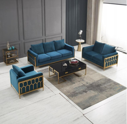 Obývací pokoj Design Pohovka Sedací souprava 3+2+1 Sedačka Moderní sedací souprava
