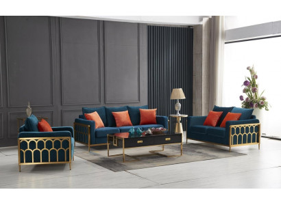 Sofa sestava 3+2+1 sedačka Relax Set Design Sedací soupravy čalouněné pohovky kůže