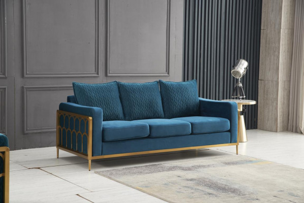 Třísedací pohovka s potahem, designová pohovka, moderní sedací dekorativní pohovky, nábytek do pokoje.
