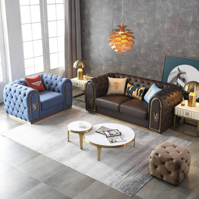 Třímístná designová pohovka 3místná relaxační pohovka čalouněná pohovka Chesterfield Nová