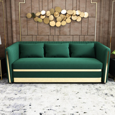 Sofa sestava 3+2+1 Sitzer Křeslo Kožená pohovka Obývací stěna Souprava Design