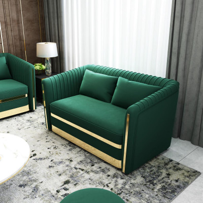 Sofa sestava 3+2+1 Sitzer Křeslo Kožená pohovka Obývací stěna Souprava Design