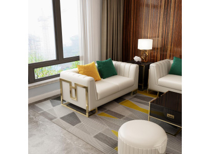 Design dvoumístná pohovka Pohovka Polstrovaná moderní pohovka Dekorativní pohovka dvoumístná