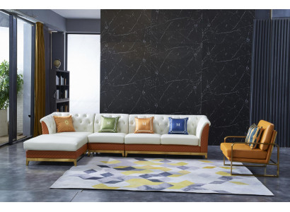 Design Pohovka Rozkládací pohovka Růží Luxus Dvoumístná stolice Potahový garniš Living room set