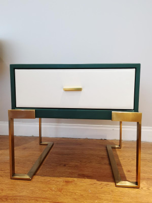 Design Noční stolek Konzola Dekorativní Kov Lesk Stolky Konzoly Ložnice