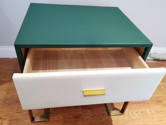 Design Noční stolek Konzola Dekorativní Kov Lesk Stolky Konzoly Ložnice