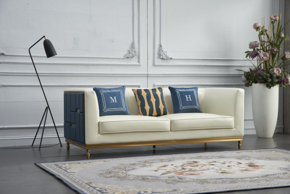Designová klasika Modern Big xxl 3místná pohovka z umělé kůže