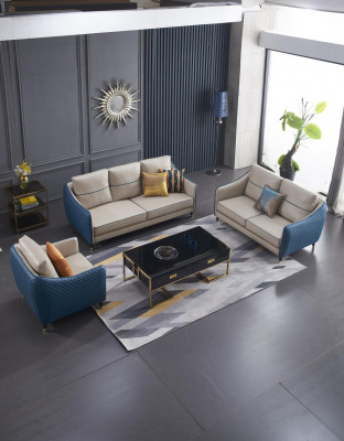 Designový klasik Chesterfield Big xxl 3-místná pohovka z kůže a textilu