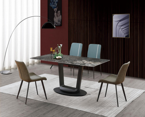 Luxusní stůl Jídelní stůl Stoly Design Nerezový nábytek Jídelna 180x90