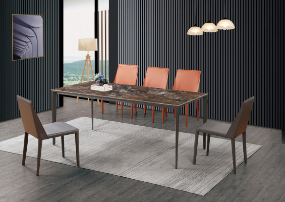 Luxus jídelní stůl - stůl jídelního pokoje nábytek kov mramorový design stůl
