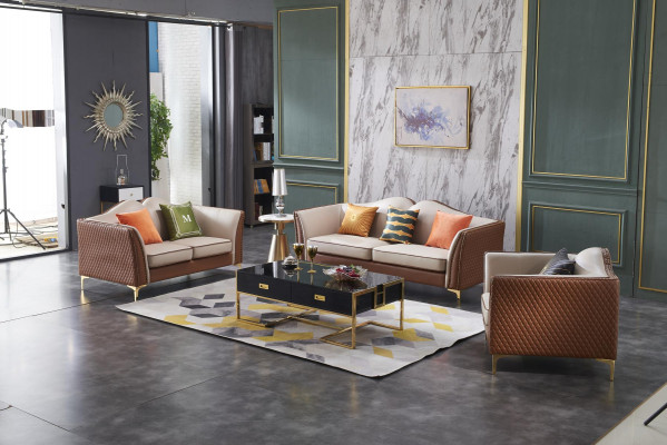 Sedací souprava 3+2 místná Klasické sedací soupravy Kožené pohovky čalouněné