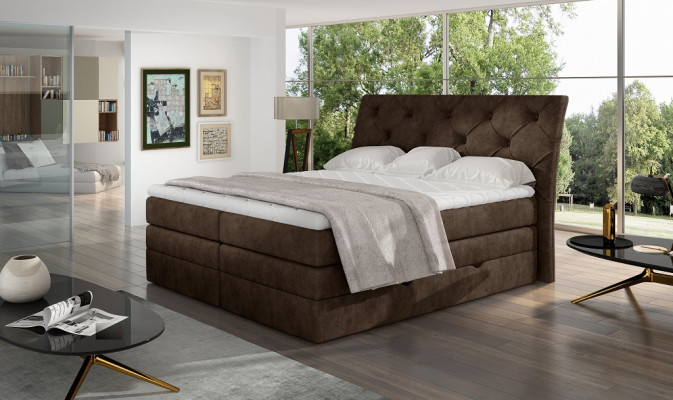 Luxus ložnice postel Polštář Chesterfield Boxspring Luxus dvojitý hotel